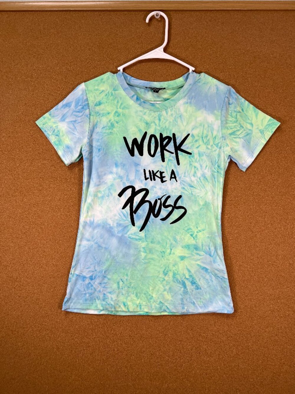 Sofia's Women Tshirt Top Large Graphic Tee Short Sleeve Crew Neck NWOT Tie-Dye